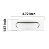 Septe 2 Pack 120mm Flush Sliding Closet Door Pulls, Pocket