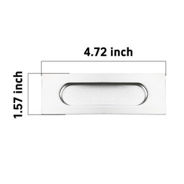 Septe 2 Pack 120mm Flush Sliding Closet Door Pulls, Pocket Door Handles,recessed Door Pull(Brushed Stainless Steel)