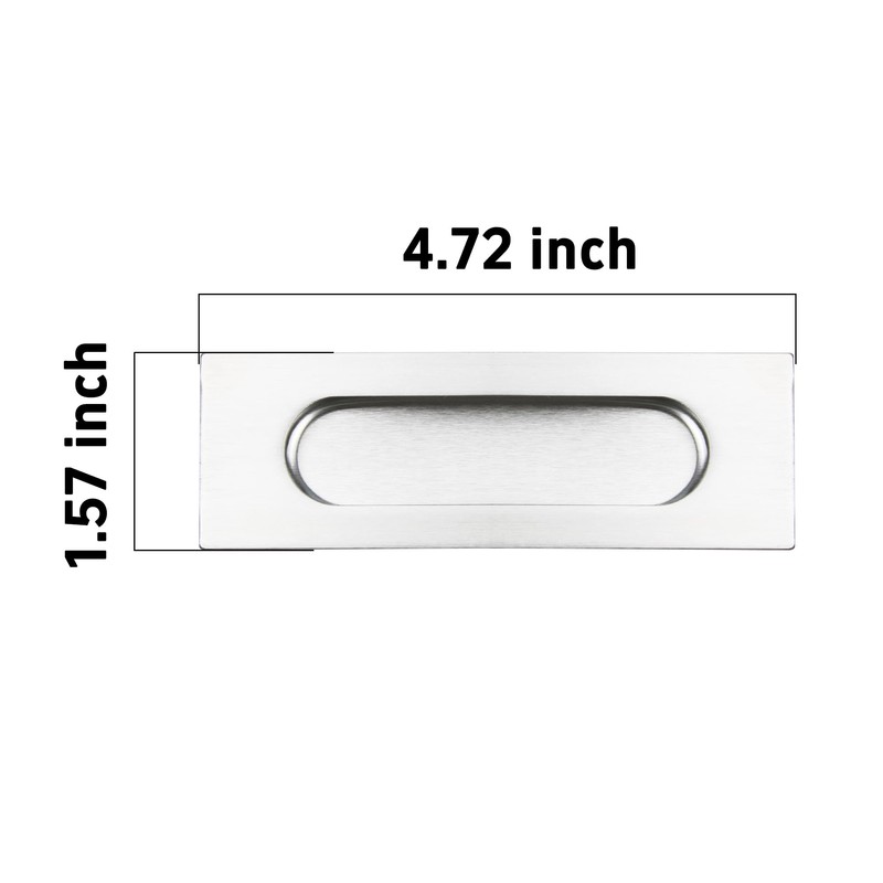 Septe 2 Pack 120mm Flush Sliding Closet Door Pulls, Pocket