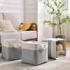 Mangata Fabric Storage Basket, Canvas Cube Storage Boxes 25x25x25cm for