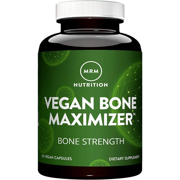 MRM Nutrition Vegan Bone Maximizer | Bone Strength + Density | Organic Certified Algae | with Vitamin K2 + D3 | Clinically Proven | Anti-Aging Nutrition | Gluten-Free | 30 Servings