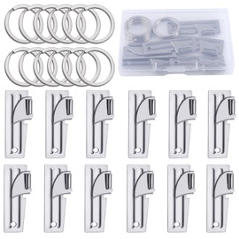 GOLD DEER 12 Pcs P51 Can Openers with Key Ring Stainless Steel Camping Can Opener for Kitchen Travel Camping Survival