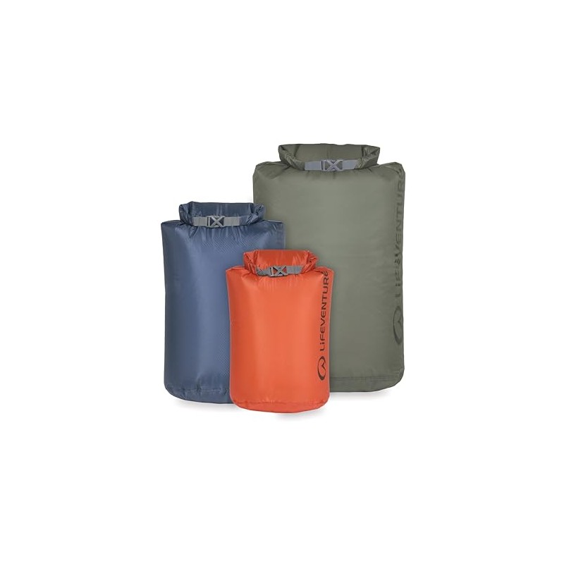 Lifeventure Ultralight Dry Bag Multi-Pack, Rip-Stop Fabric & Taped Seams