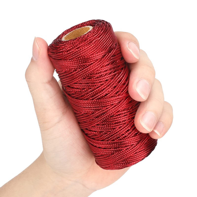 G2PLUS 100M Red Thread String Twine, 1.5mm Polyester String Cord,