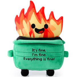 Jenaai Emotional Dumpster Plush Gifts for Employees Coworkers 11 Inch Funny Stuffed Dolls Pillow Dumpster Desk Accessories Postive Gifts for Valentine's Day Easter Stress Relief Plushies