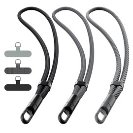 Phone Wrist Strap 3 Pack with Tether Tabs, 360 Rotating Cellphone Lanyard Keychain for iPhone Android Cases, Travel and Daily Carry