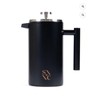 Stone & Clay Modern French Press - Black Stainless Steel