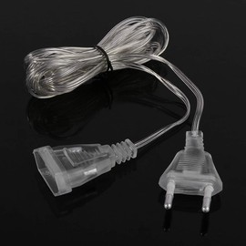 Dwuww String Extension Lights Transparent Cable Extension Cord Plug Lamp Extension Cord Invisible Extension Plug Light Accessory Extender Wire for Indoor Outdoor Extension Cords Adapters