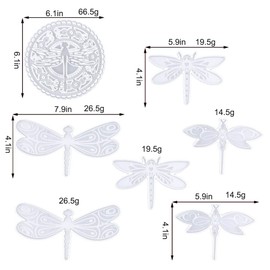 Wind Chimes Resin Molds Silicone Kit Bundle, Dragonfly Epoxy Mold Wind Bell Silicone Moulds for Home Outdoor Indoor Decorations DIY Crafts