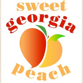 CafePress Sweet Georgia Peach Tote Bag Natural Canvas Tote Bag, Reusable Shopping Bag
