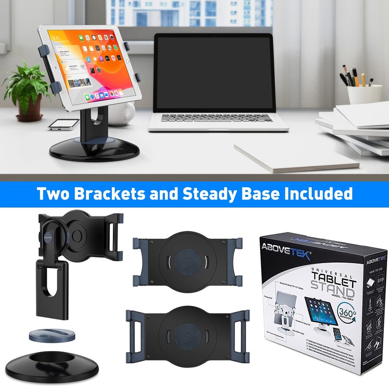AboveTEK Retail Kiosk Tablet Stand, 360° Rotating Commercial Stand for