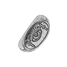 HG HAZE & GLORY Men's Ring 925 Sterling Silver Jewellery Men Silver Ring Oxidised Eye Eye