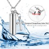 abooxiu Cylinder Cremation Jewelry for Ashes Memorial Urn Necklace for