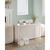 VASAGLE Entryway Table, Console Table, Tempered Glass Tabletop, Modern Sofa