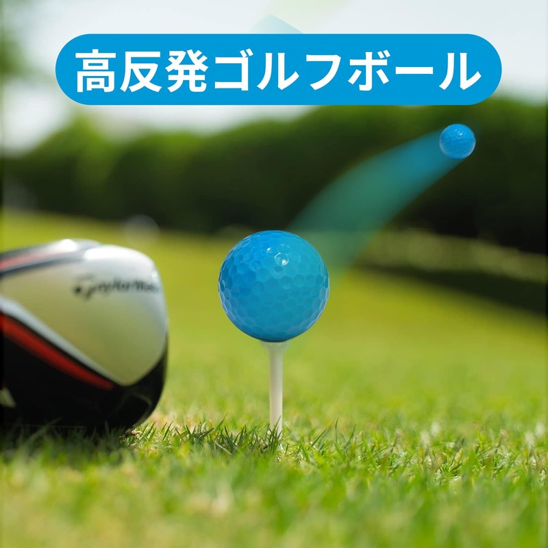 ZNLAKU Golf Balls, Blue Golf Balls, 2-Piece Construction, Color, High
