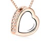 Crystalline Azuria Women 18ct Rose Gold Plated White Crystals Heart