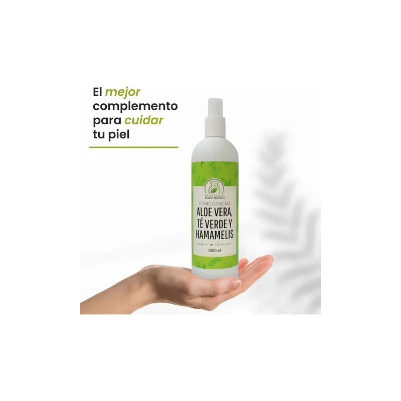 Tónico Facial De Aloe Vera,té Verde & Hamamelis (500ml)6pack