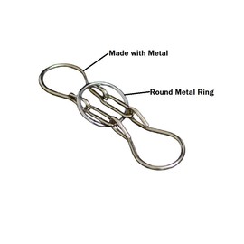 MilesMagic Magician's Horseshoe Puzzle Metal Gimmick Ring Add Remove Classic Real Brain Teasing Magic Trick