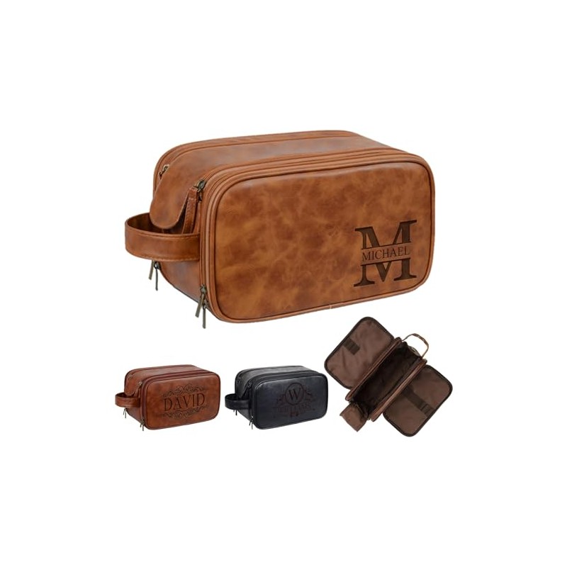 Travel Toiletry Bag for Men, Double Layer Handle, Water Resistant