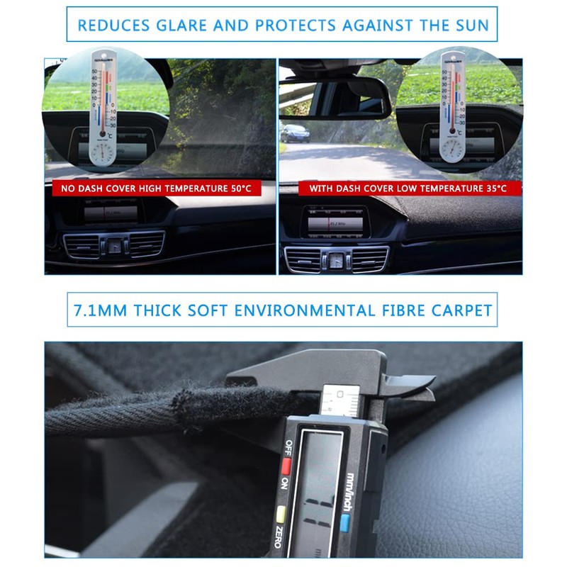 HanLanKa Cubierta de salpicadero compatible con Dodge Ram 1500, 2003-2005