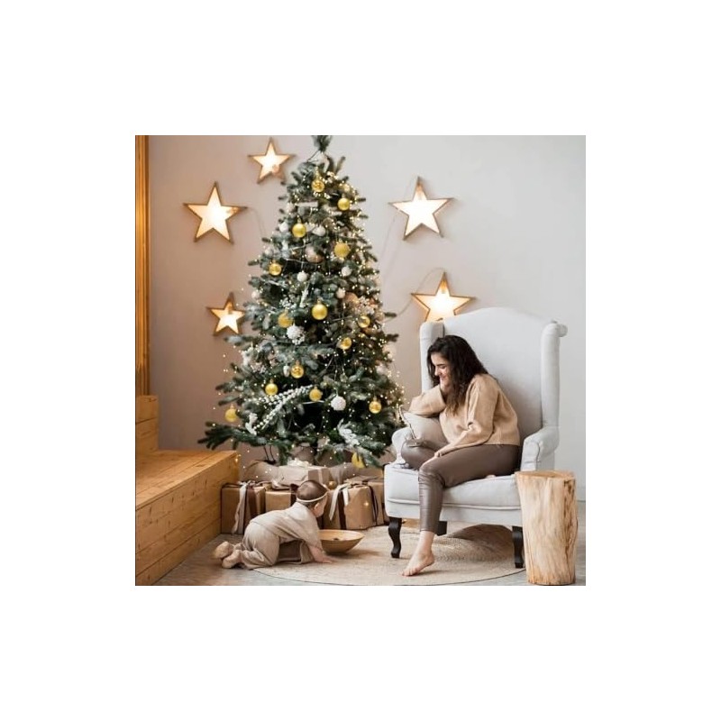 24 PCS 6CM Esferas Navideñas, Adornos para Arbol de Navidad,