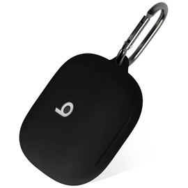 Geiomoo Silicone Case for Beats Powerbeats Pro 2, Soft Flexible Scratch Resistant Protective Cover with Carabiner (Black)
