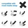 Strap Covers For Mask Headgear Satin 4 Pack Black