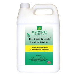 Renewable Lubricants Biodegradable Chain and Cable Lubricant, Biodegradable Chain and Cable Oil, 1 gal. Container Size - 83083