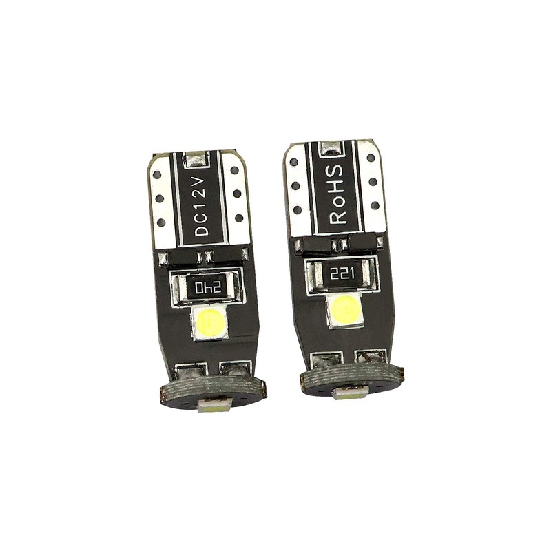 SecosAutoparts CLEAR SIDE MARKER LAMP TURN SIGNAL LIGHT W/LED BULBS