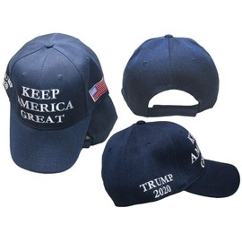 Miami Wholesale Trump Keep America Great Navy Blue Trump 2020 USA Flag Embroidered Cap