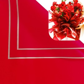Xshelley，20pcs/Phnom Penh, flower shop bouquet, DIY crafts, gift wrap or gift box wrap, waterproof flower wrapping paper (big red)