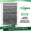 KEYYOU Lash Clusters 300Pcs Pestañas Individuales 40D 0.07D Curl 9-18MMIX