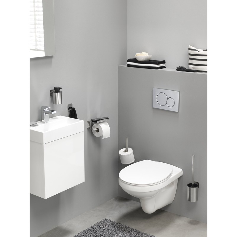 Tiger Colar Spare Toilet Roll Holder, Mounting Without Drilling, Stainless