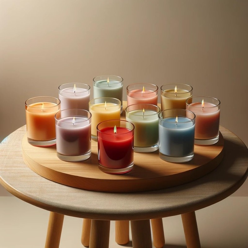 Pack of 2 Scented Candles Cinnamon in Glass 8.5 x