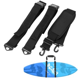 QWORK® Adjustable Paddle Board Carry Strap, SUP Shoulder Strap, Paddleboard Leash, for Kayak, Paddle Board, Surfboard