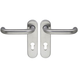 ECO D110/KS Handle Set with Short Plate PZ for Escape Doors, Door Thickness 40-66 mm, Stainless Steel Door Handle