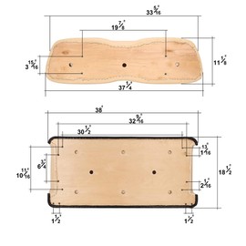 Huskey Parts Company Golf Cart Front Seat Bottom Cushion Beige Color for Club Car DS 2000.5 -Up Golf Cart, OEM Replacement Seat with Mounting Hardware and Seat Hinges