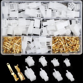 ELNLE 480 Piece Cable Connector 2 3 4 6 Pin Car Plug Set, Blade Receptacles 2.8 mm Pitch Male Female Plug Housing Pin Header Crimp, for Motorcycle, Bike, Car, Boats