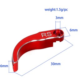 Aluminum Throttle Trigger Arm Brake Rod for WFLY X9 Remote Control Transmitter Upgrades Parts(Red)