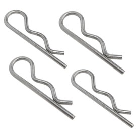 yukata Stainless Steel Heavy Duty Hitch Pin Clip M5*100 Hitch Pin Cotter Pin R Clip Trailer Gate Pin Spring Pin Fixed Pin for Large Trailer Tractor Mower Cart Truck 4PCS