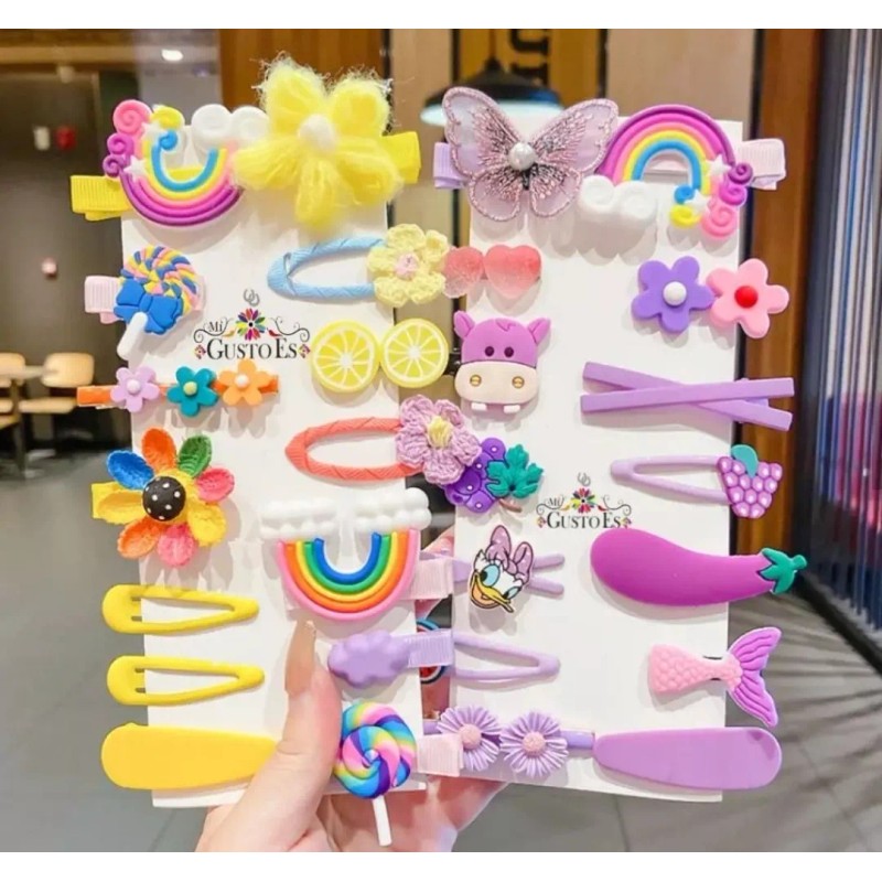 Kawaii Set De 14 Pasadores Para Cabello Kawaii Para Niñas