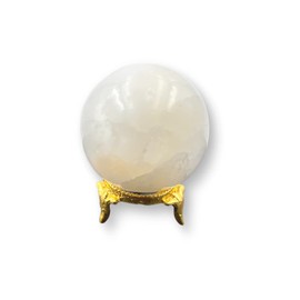 Natural Selenite 40-45 mm Ball Sphere Gemstone A+ Hand Carved Crystal Altar Healing Devotional Focus Spiritual Chakra Cleansing Metaphysical Gift Men Women