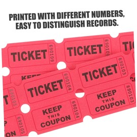 Gogogmee Pack of 100 Tombola Tickets, Event Tickets, Cinema Tickets, Party Game Accessories, Tickets, Large Tickets for Concert Tickets, Tombola Tickets for Events, Carnival Tickets