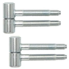 Gedotec Door Hinges Room Doors Renovation Hinges 2-Piece Drill Hinges for Rebated Wooden Doors Size Diameter 16 mm Metal Blue Galvanised Load Capacity up to 40 kg Pack of 2 Door Hinge Interior Doors