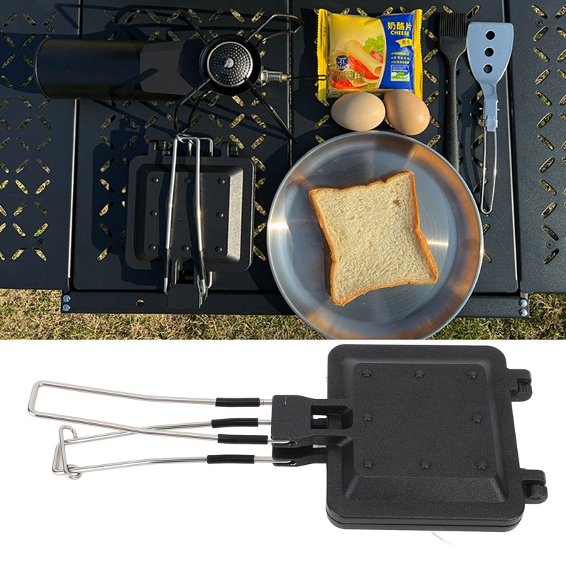 Camping Foldable Sandwich Maker Nonstick Coating Double Sided Sandwich Baking
