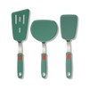 Brigii Silicone Spatula Turner Set of 3, 430 Stainless Steel