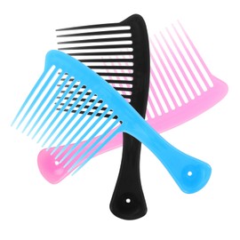 WOONEKY Portable Home Hair Salon Tool Wide Tooth Comb for Wet Hair and Enhancing Shine