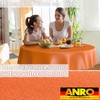 ANRO Oilcloth Tablecloth, Washable, Oilcloth, Garden Tablecloth, Outdoor, Indoor, Round,