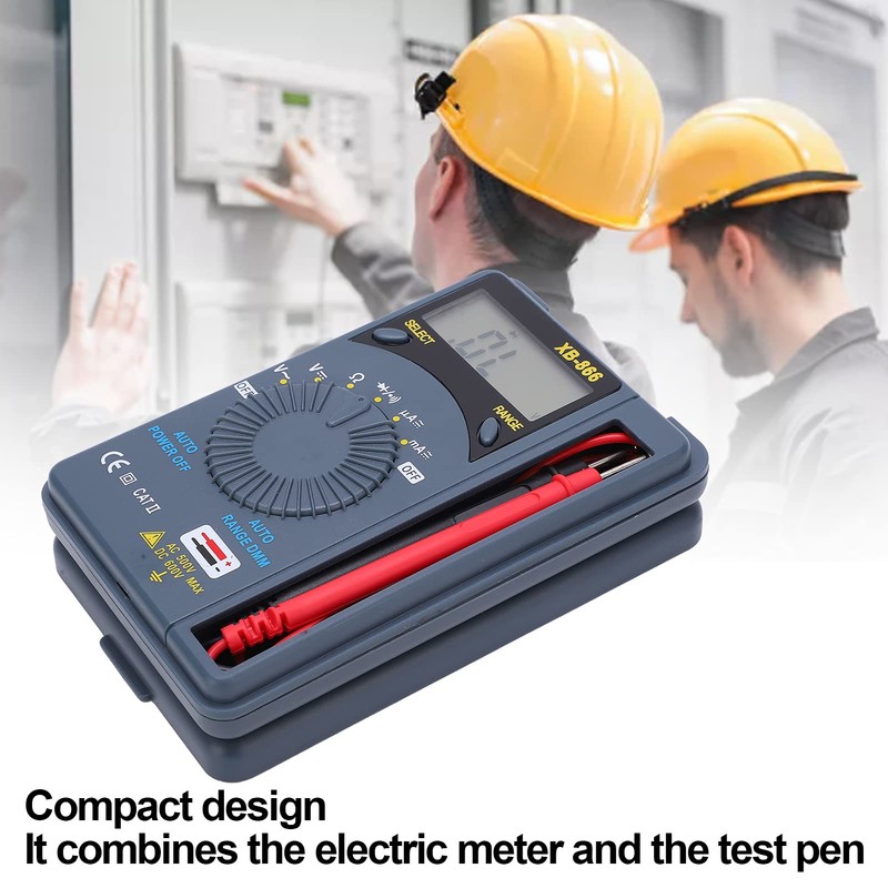 Digital Multimeter, XB866 Portable Large Range High Accuracy Pocket Multimeter