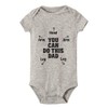 Yeavomeny with Instructions for Dad Baby Short Sleeve Bodysuit Novelty